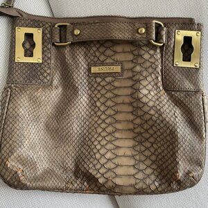 PRÜNE Leather Fold over Clutch